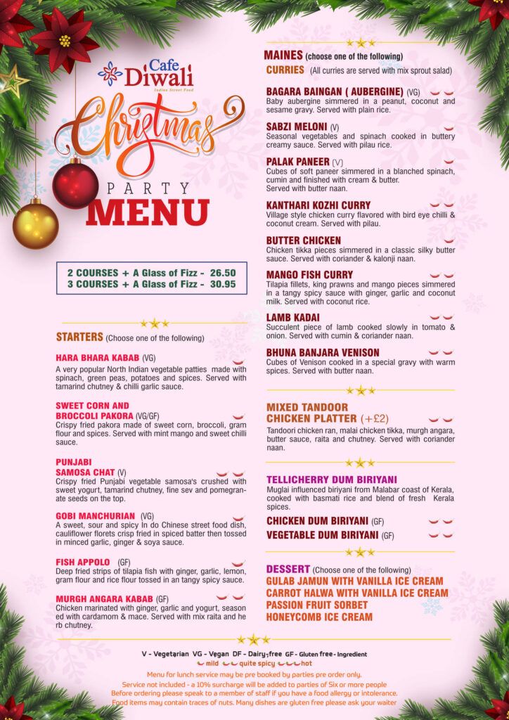 MENU | Cafe Diwali